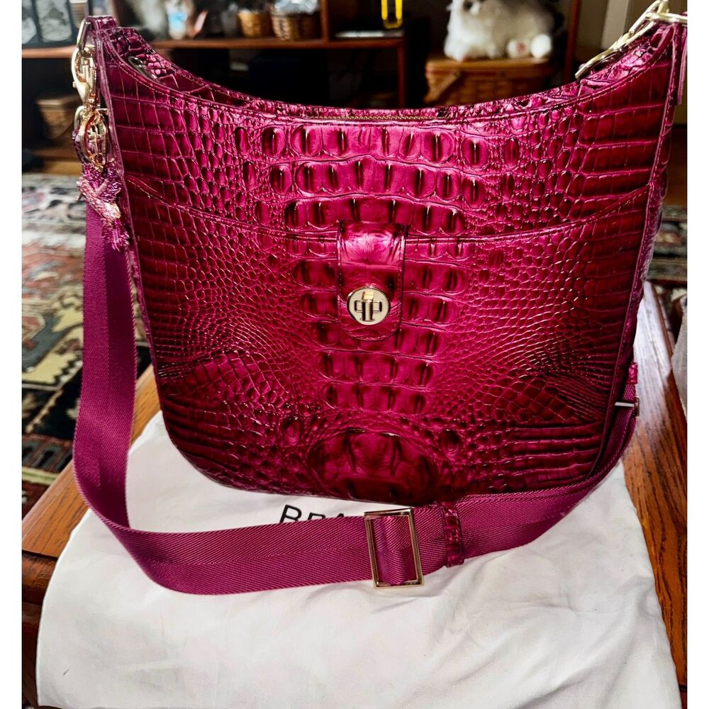 Brahmin Pomegranate Leia Crossbody EUC
